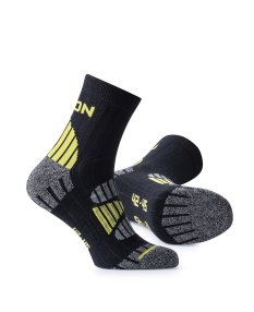 Antibakteriální pracovní ponožky Neon se stříbrem, černá-neon